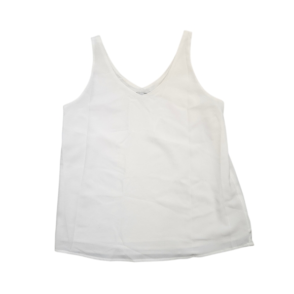Halogen Tops - Halogen | Ivory Textured V-Neck Top | XS Petite